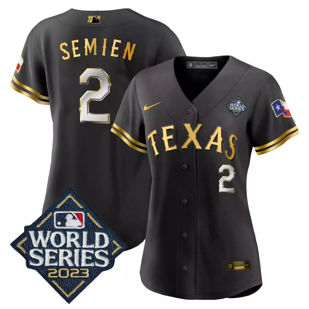 marcus semien black gold mens texas rangers world series champions vapor premier limited jersey v4 all stitched