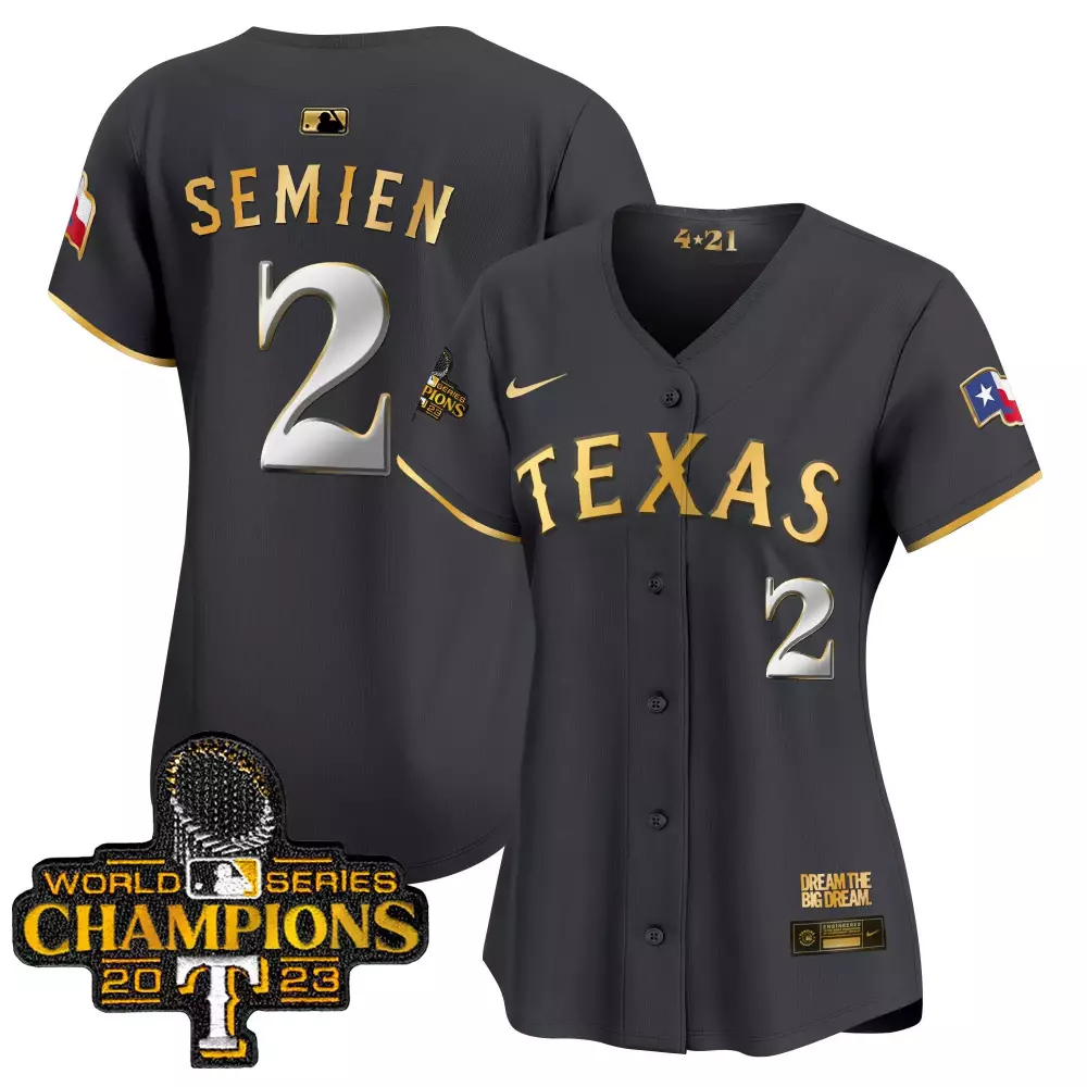 marcus semien black gold mens texas rangers world series champions vapor premier limited jersey v4 all stitched