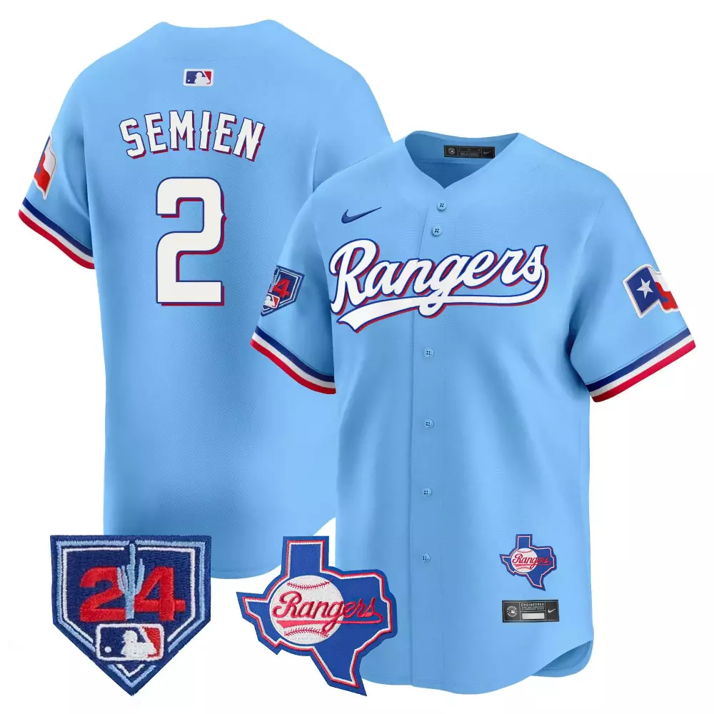 Marcus Semien Blue Men's Texas Rangers 2024 All Star Game Patch Vapor Premier Limited Jersey | All Stitched | Limited Edition Fan Gear | For Men, Women & Youth