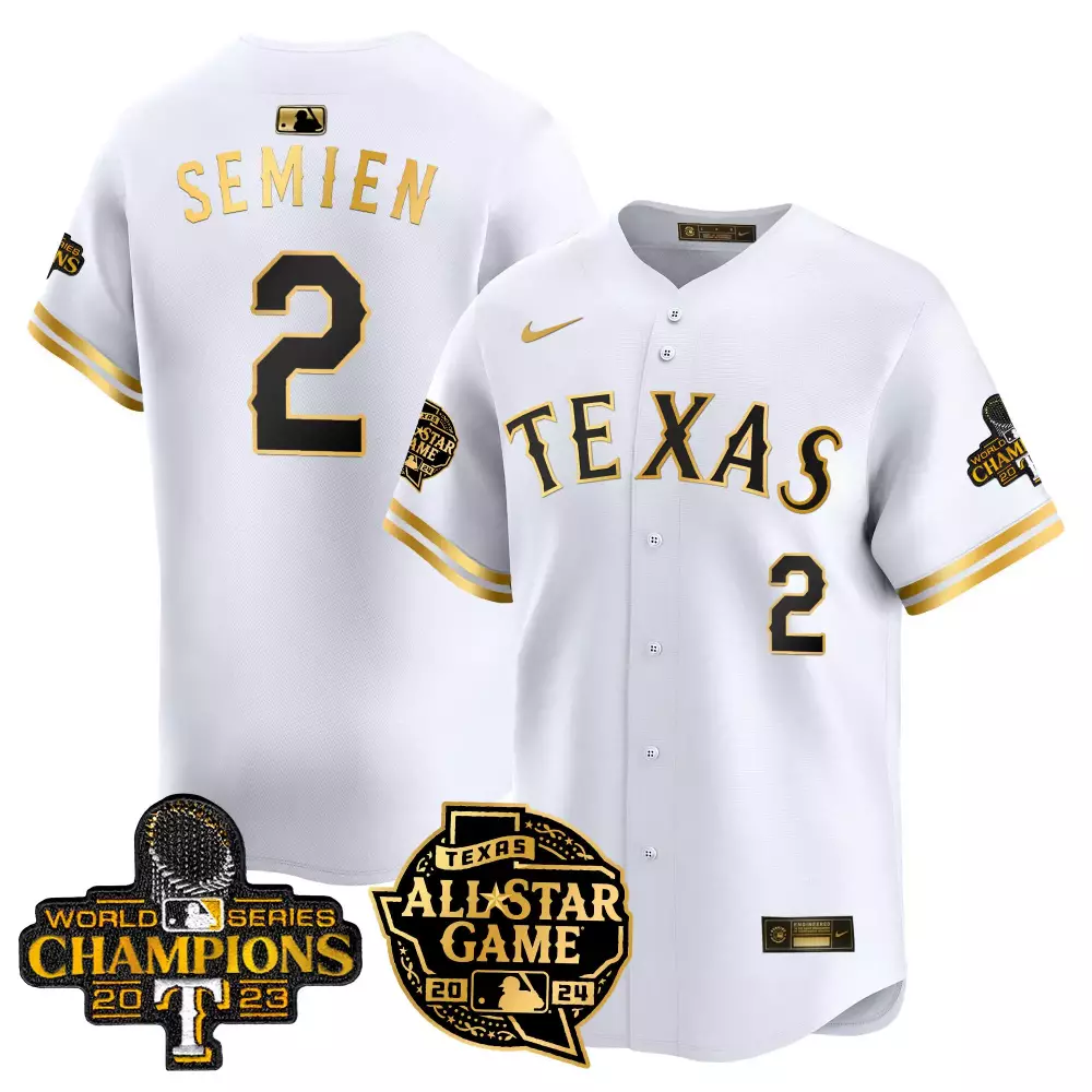 marcus semien white gold mens texas rangers 2023 world series flex base jersey v2 all stitched