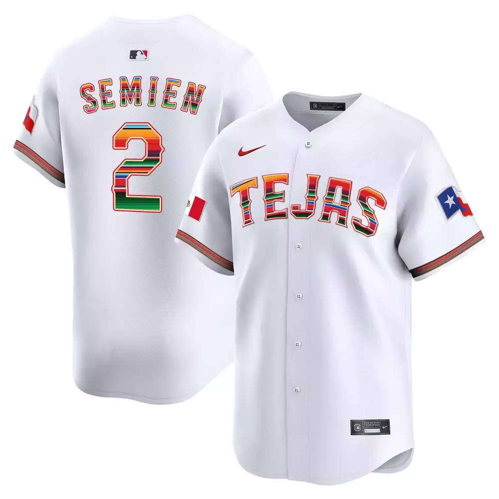 marcus semien white mens texas rangers mexico 2023 world series champions baseball jersey v2 all stitched