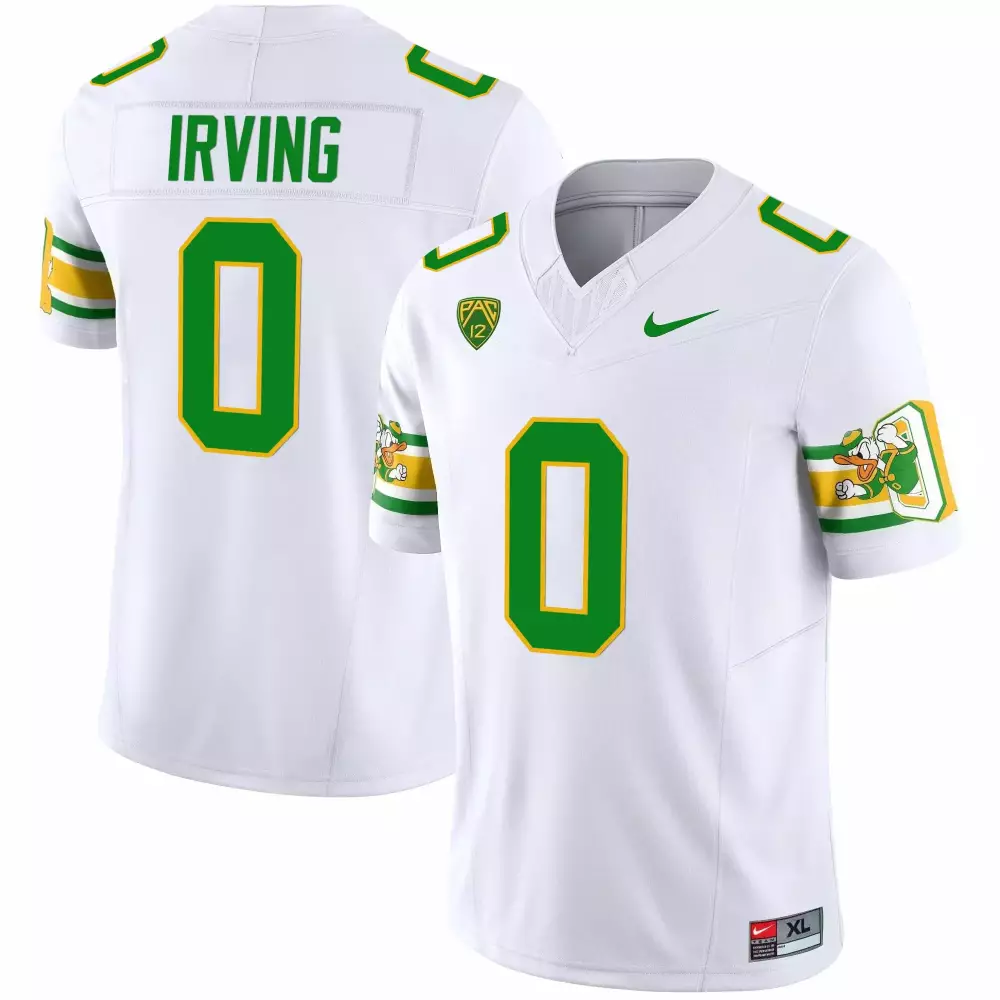 markeise irving white mens oregon ducks ducks mighty oregon ducks 1984 throwback jersey v3 stitched
