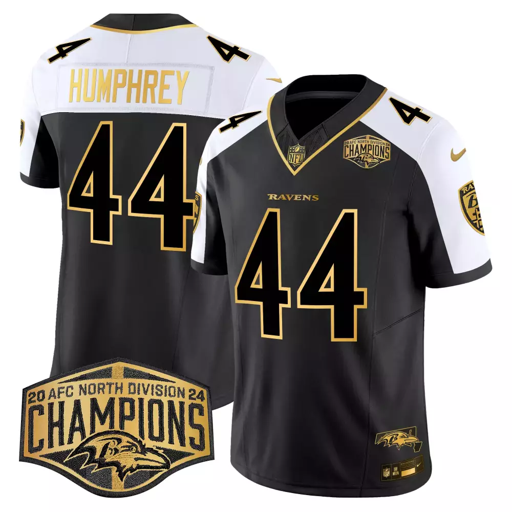 Marlon Humphrey Baltimore Ravens Maryland Flag 2024 AFC North Champions Patch Vapor Limited Jersey | Black Stitched Style | For Men, Women & Youth