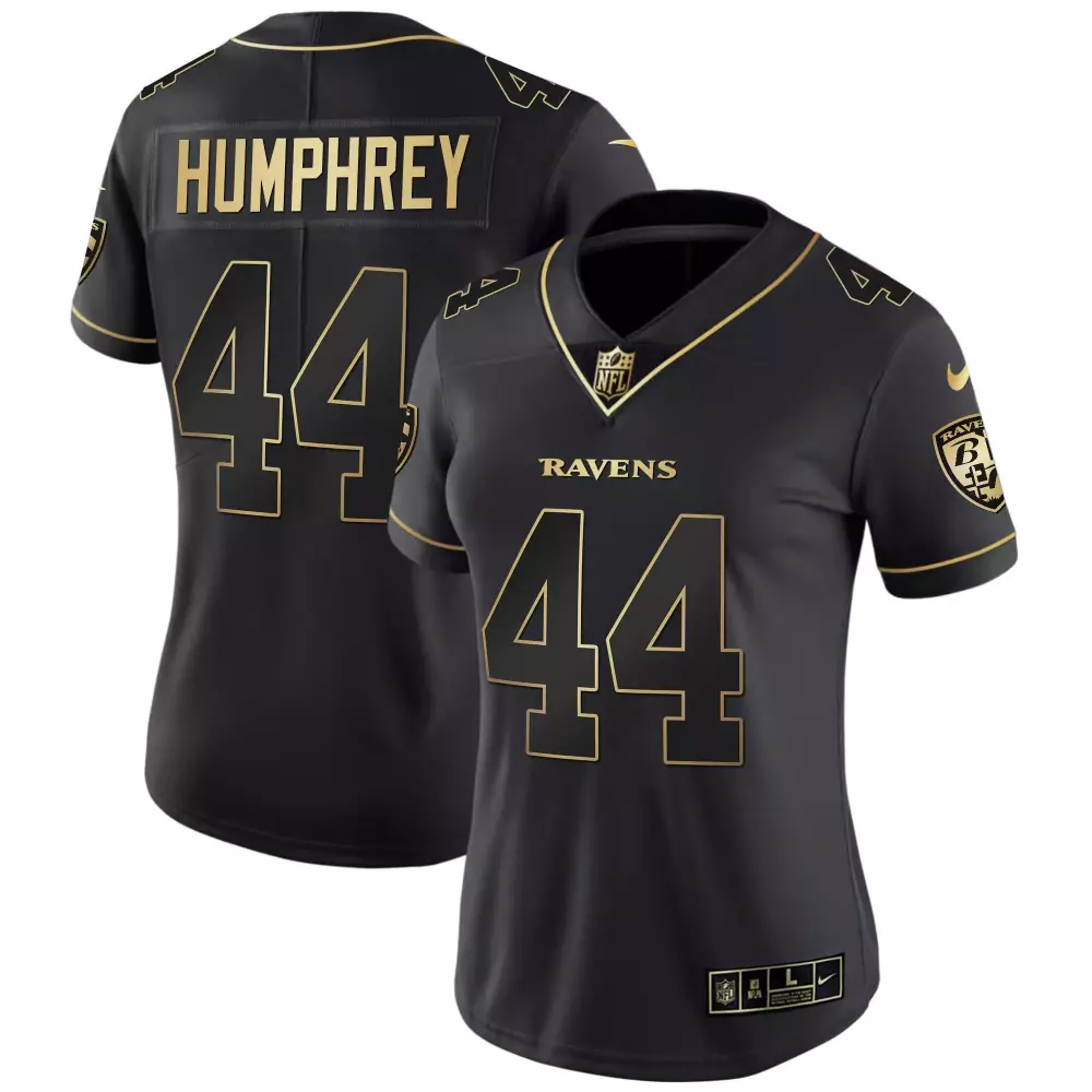Marlon Humphrey Men's White Gold Jersey | Baltimore Ravens Maryland Patch | Gold Vapor Limited Edition | For Men, Women & Youth