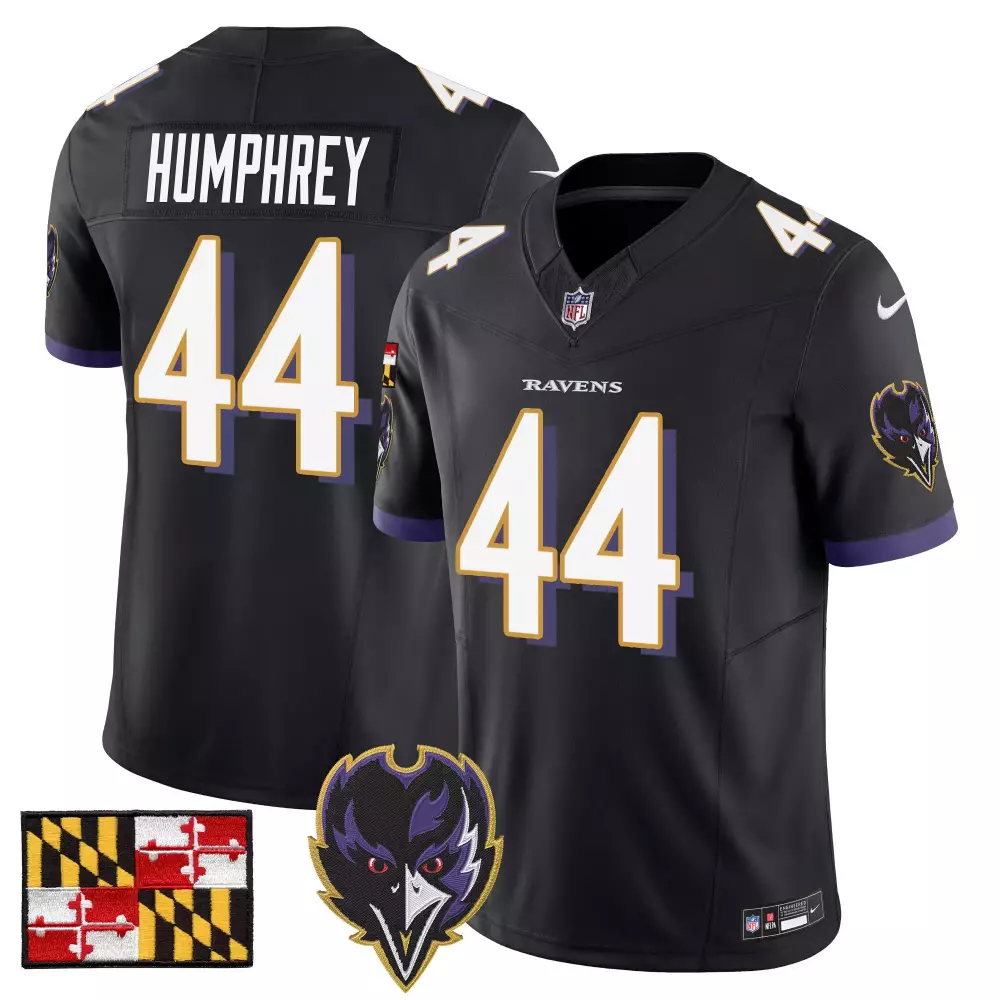 Marlon Humphrey Baltimore Ravens 2024 Maryland Flag Vapor Limited Jersey | Stitched Design | Fan Gear for Men, Women & Youth