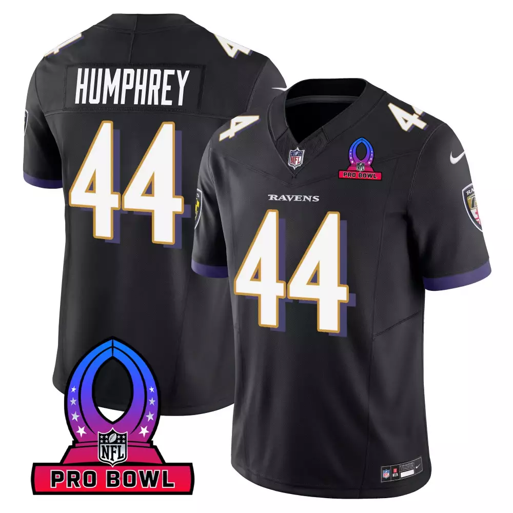 Marlon Humphrey Baltimore Ravens 2024 Pro Bowl Patch Vapor Jersey | Black Limited Edition Stitched Style | For Men, Women & Youth