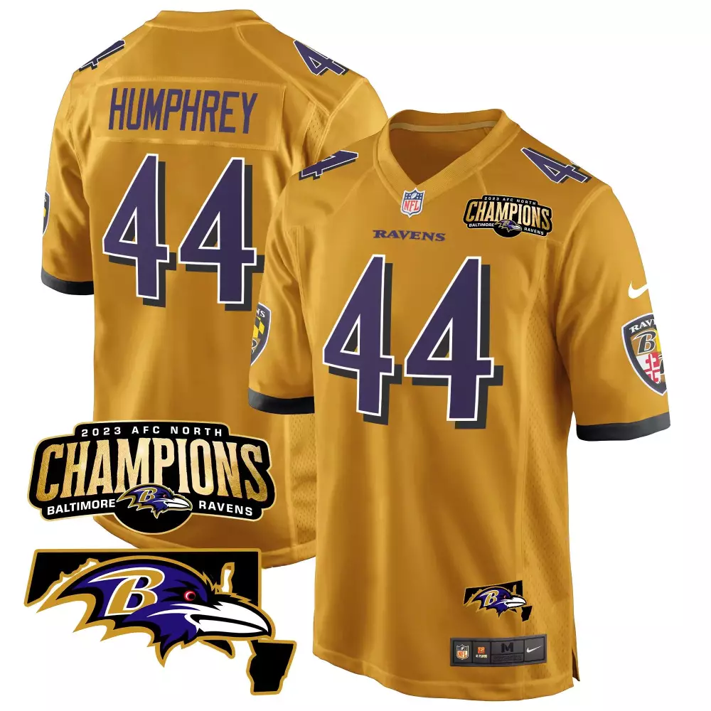 Marlon Humphrey Baltimore Ravens Gold City Edition Patch Vapor Limited Jersey | Stitched Fan Gear for Women & Youth