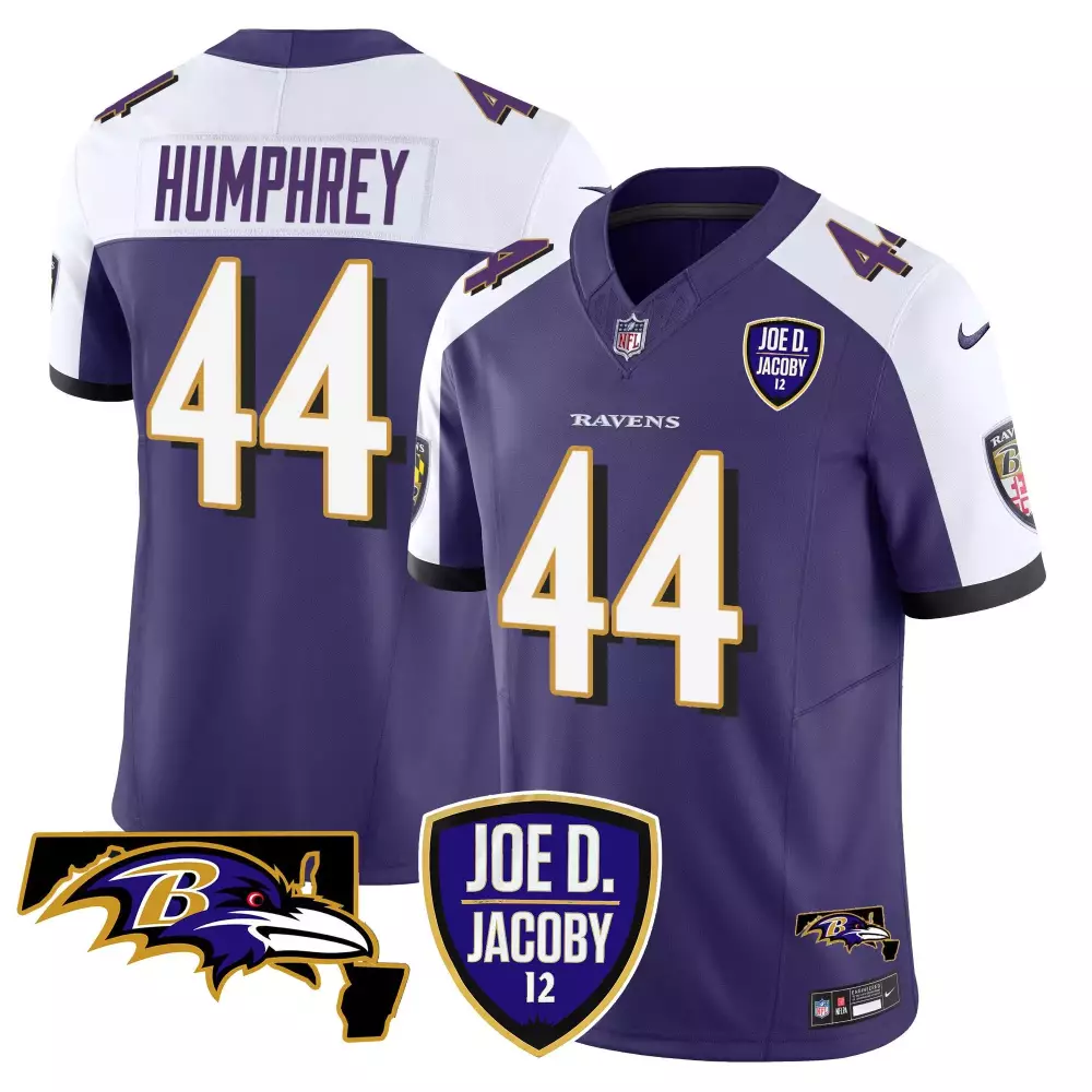 Marlon Humphrey Baltimore Ravens Jacoby Jones Patch Vapor Limited Jersey | Black Stitched Style | For Men, Women & Youth