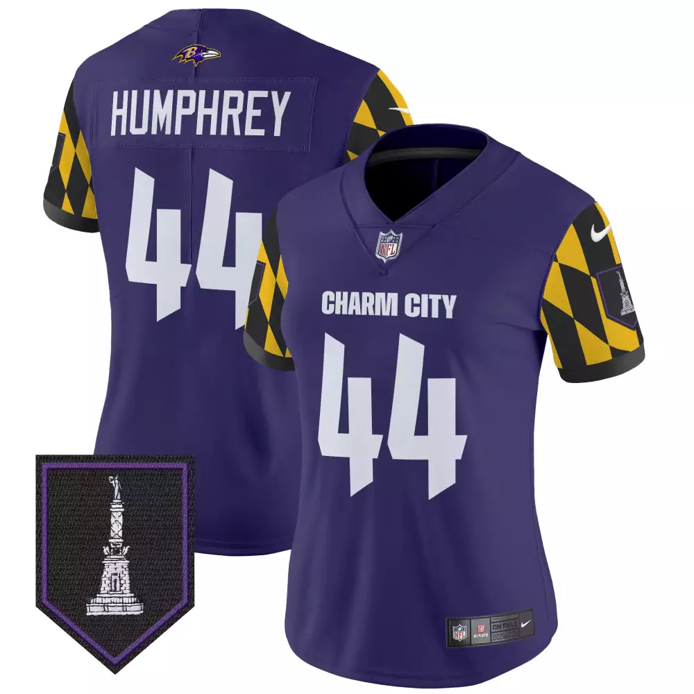 Marlon Humphrey Baltimore Ravens Women's City Edition Vapor Limited Jersey | Stitched Design | Fan Gear for Women & Youth