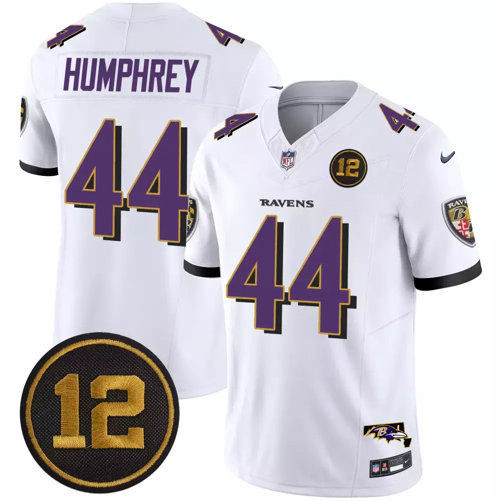 Marlon Humphrey Baltimore Ravens Jacoby Jones Patch Vapor Limited Jersey | Black Stitched Style | For Men, Women & Youth