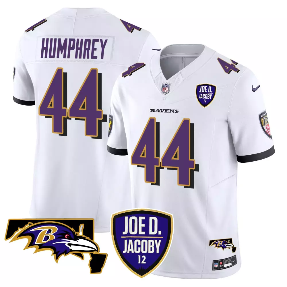Marlon Humphrey Baltimore Ravens Joe D Jacoby Patch Vapor Limited Jersey | Stitched Design | Fan Gear for Men, Women & Youth