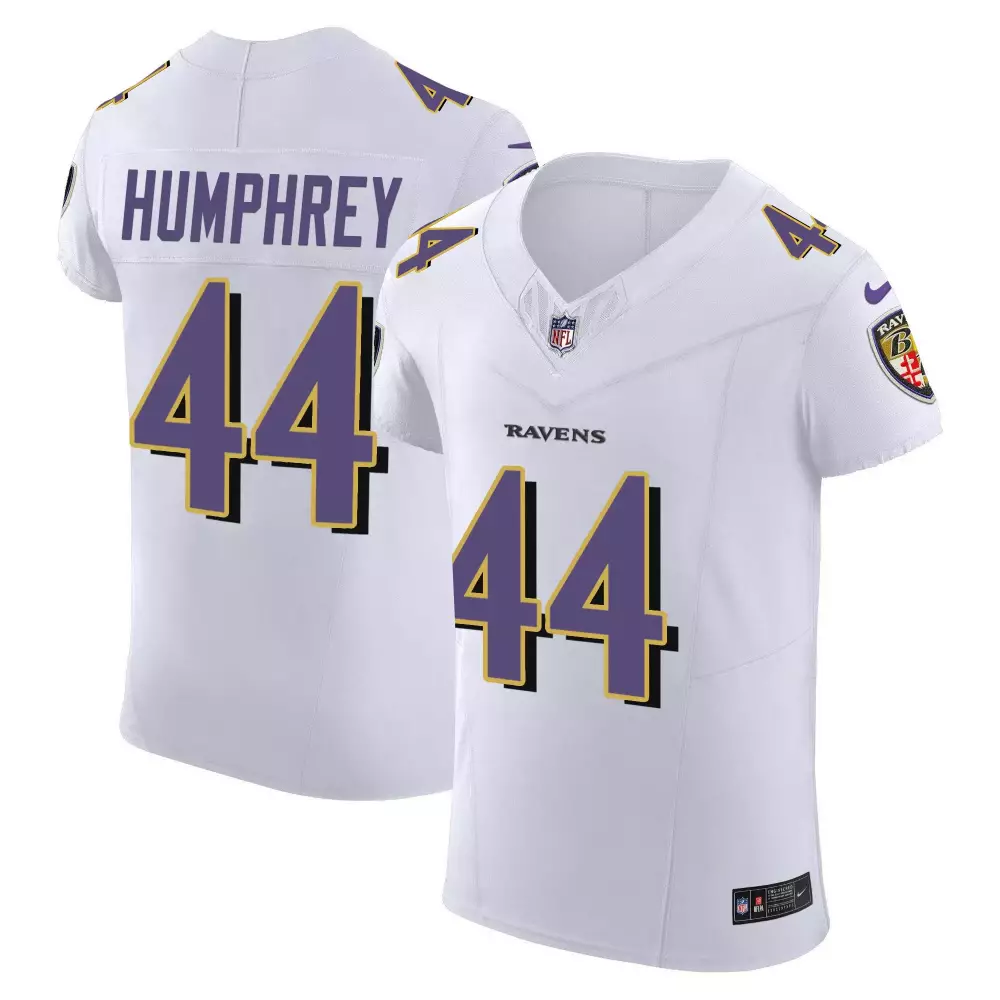 Marlon Humphrey Baltimore Ravens 2024 White All Stitched Jersey | Name Patch Style | For Men, Women & Youth