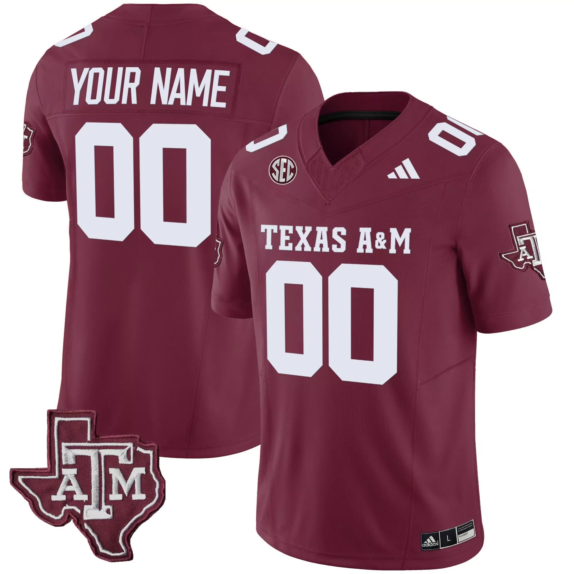maroon youth texas am aggies vapor limited custom jersey v2 all stitched