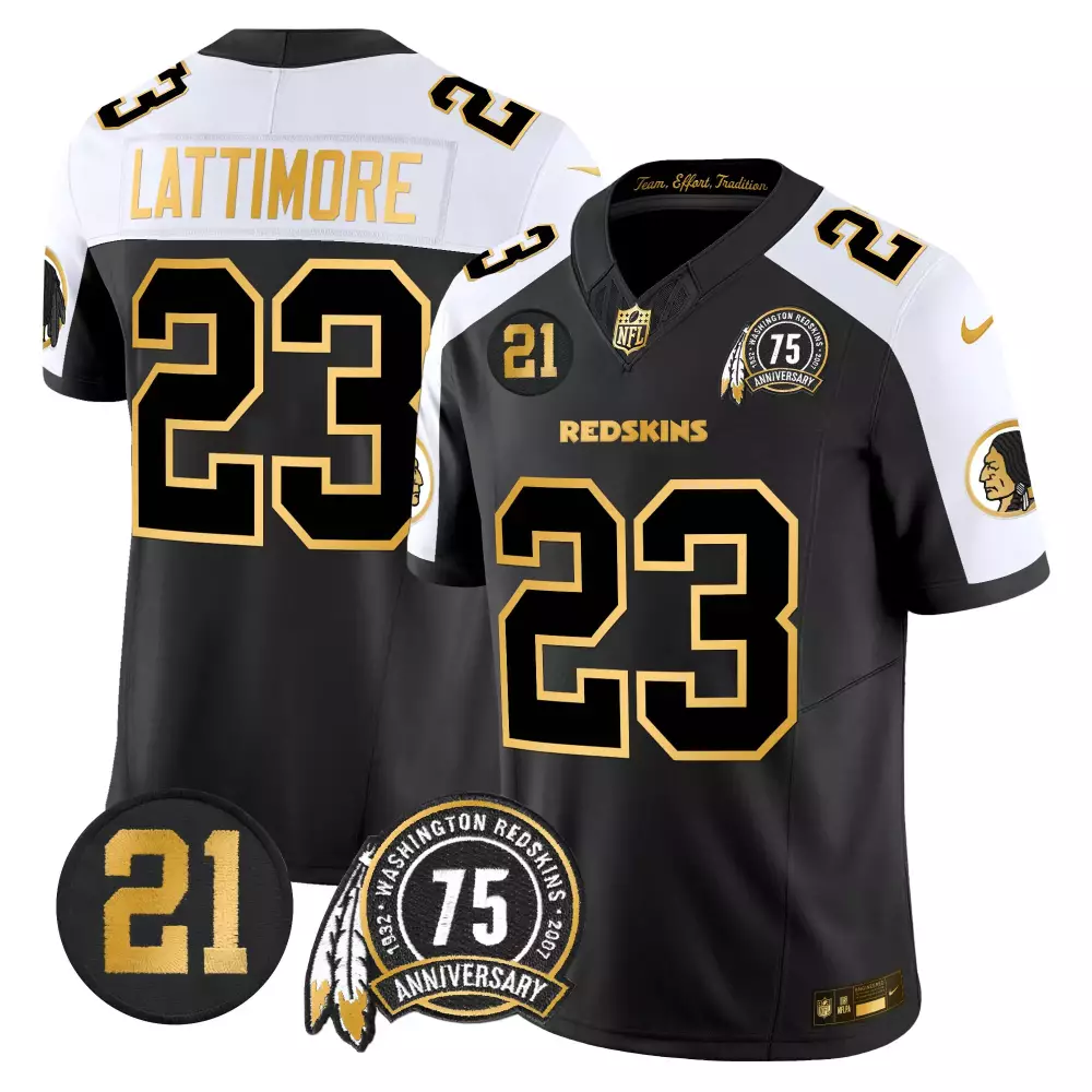 marshon lattimore alternate mens washington redskins 75th sean taylor patch gold vapor limited jersey all stitched