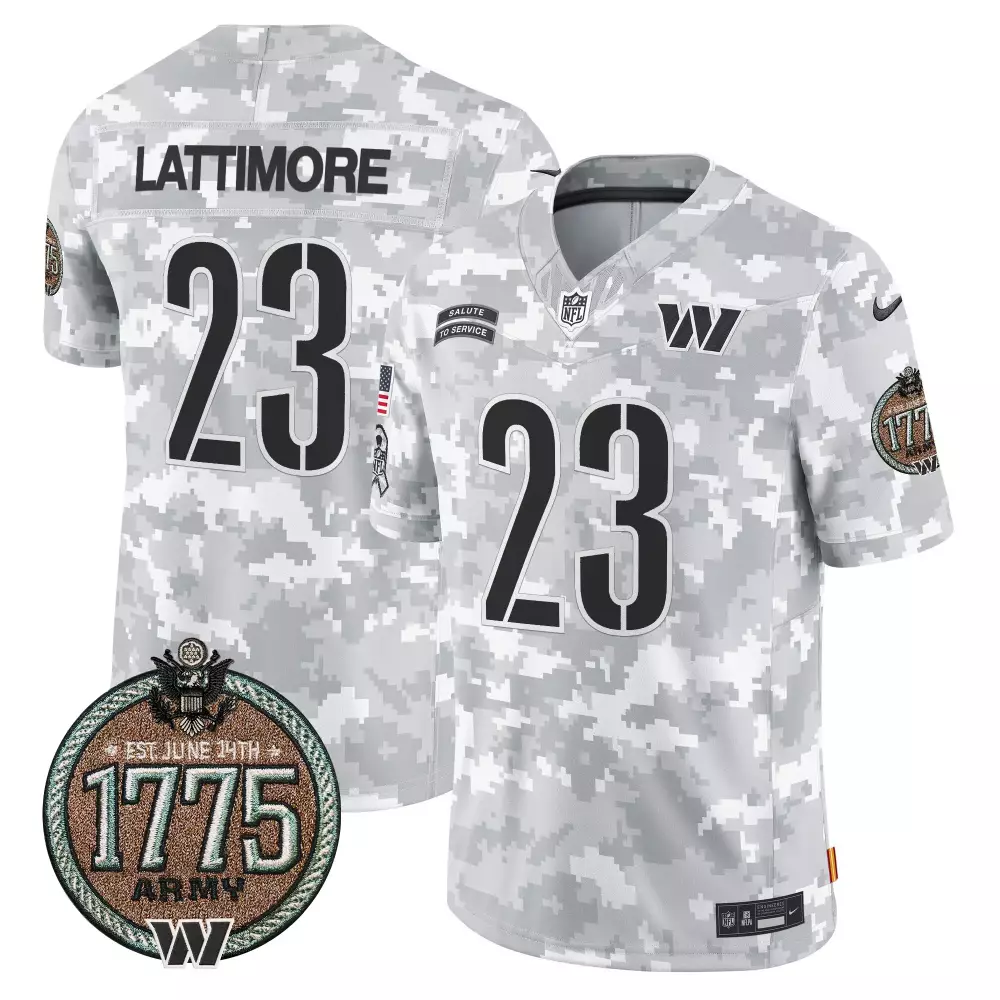 marshon lattimore alternate mens washington commanders 90th sean taylor patch gold vapor limited jersey all stitched