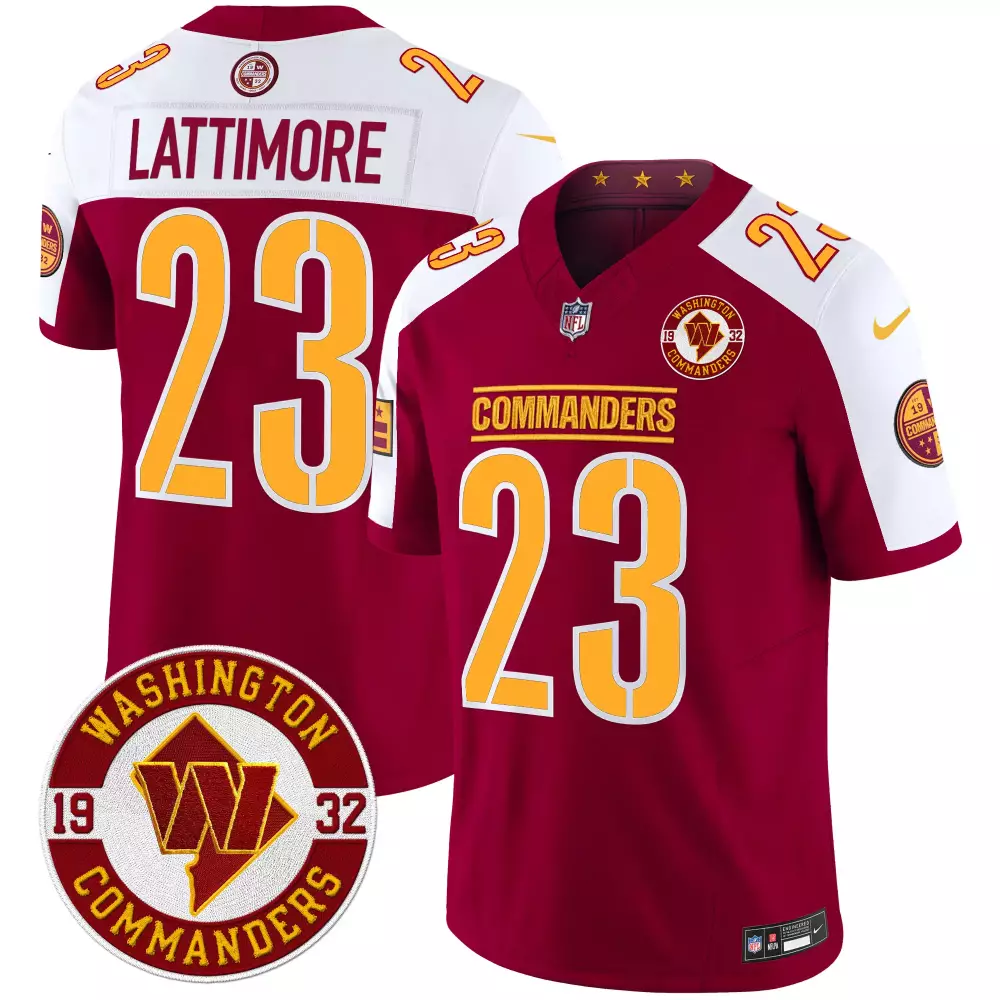 marshon lattimore black womens washington commanders 90th sean taylor patch vapor limited jersey all stitched