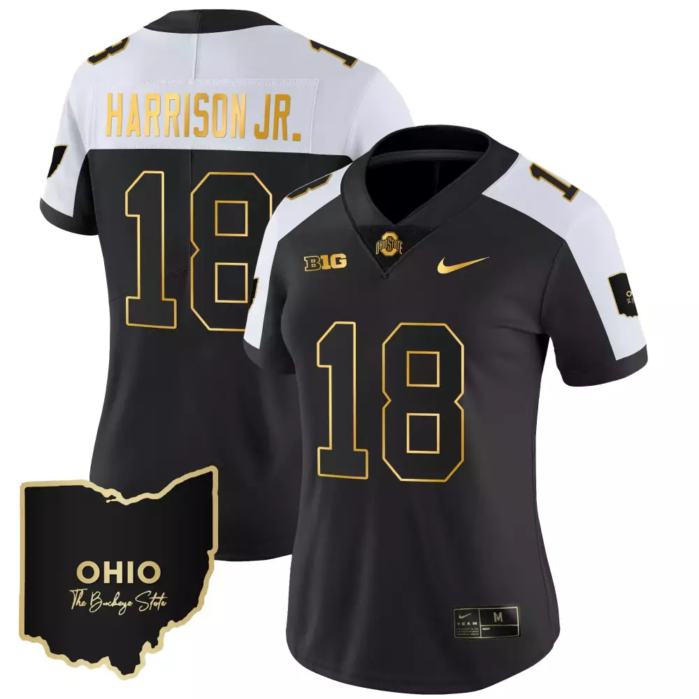 marvin harrison jr alternate mens ohio state buckeyes 2023 vapor limited gold jersey ohio patch all stitched