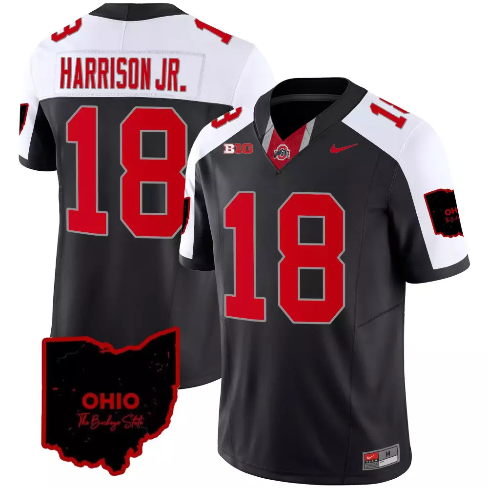 marvin harrison jr black alternate mens ohio state buckeyes 2024 vapor limited jersey ohio patch all stitched