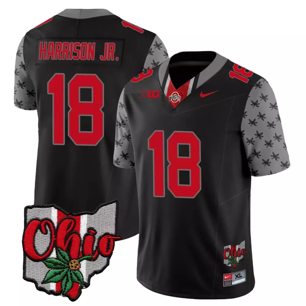 marvin harrison jr black limited womens ohio state buckeyes 2023 vapor limited gold jersey ohio patch all stitched