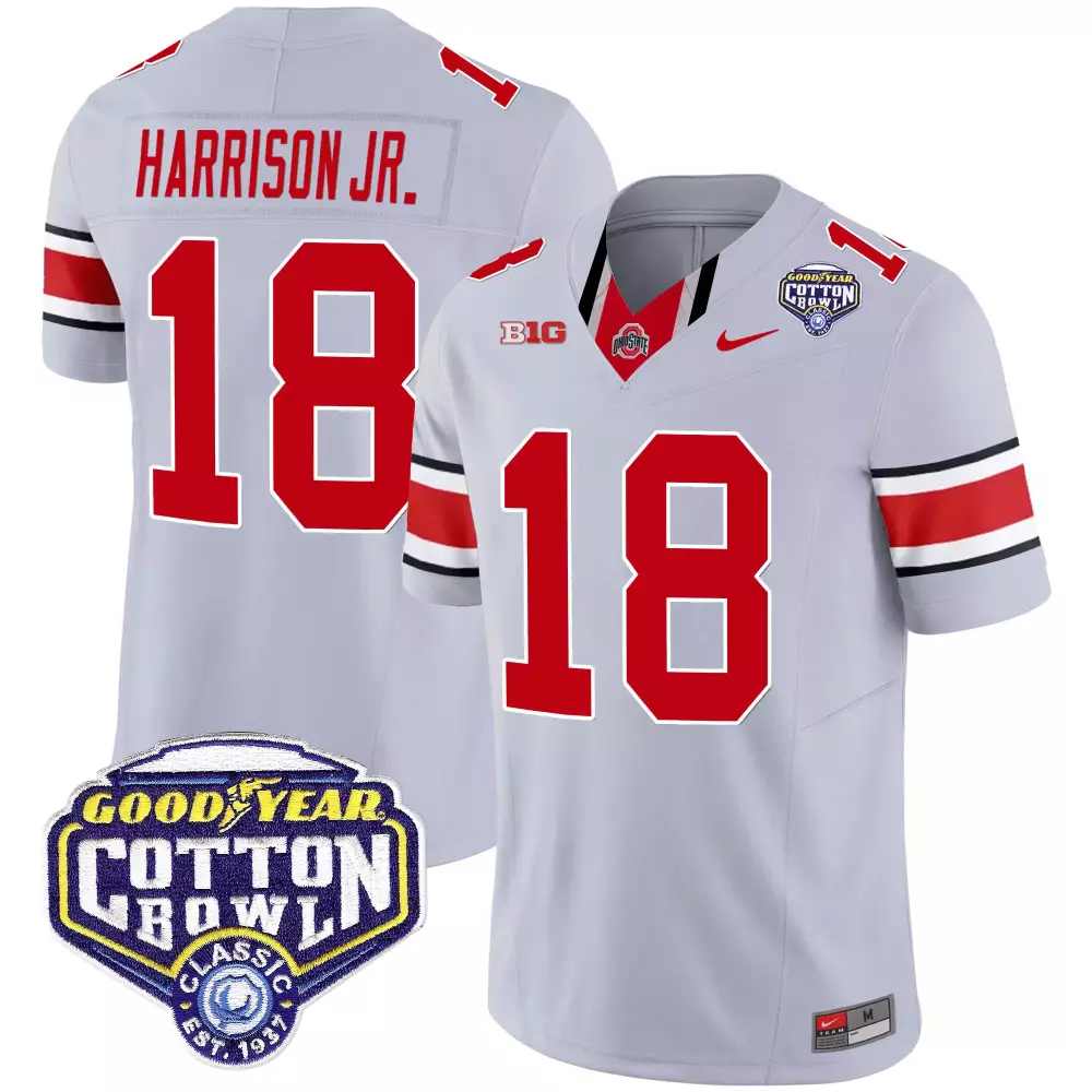 marvin harrison jr gray mens ohio state buckeyes 2024 vapor limited jersey ohio patch all stitched