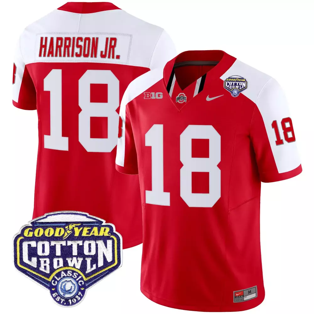 marvin harrison jr men ohio state buckeyes 2023 black gray jersey stitched