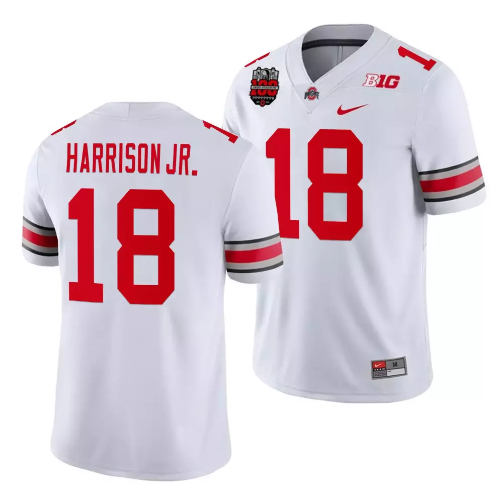 marvin harrison jr white mens ohio state buckeyes 2024 vapor limited jersey ohio patch all stitched