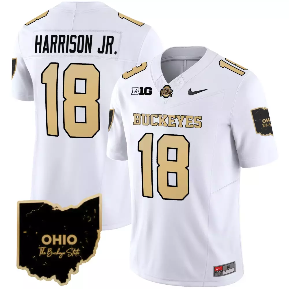 marvin harrison jr white mens ohio state buckeyes special vapor limited jersey all stitched