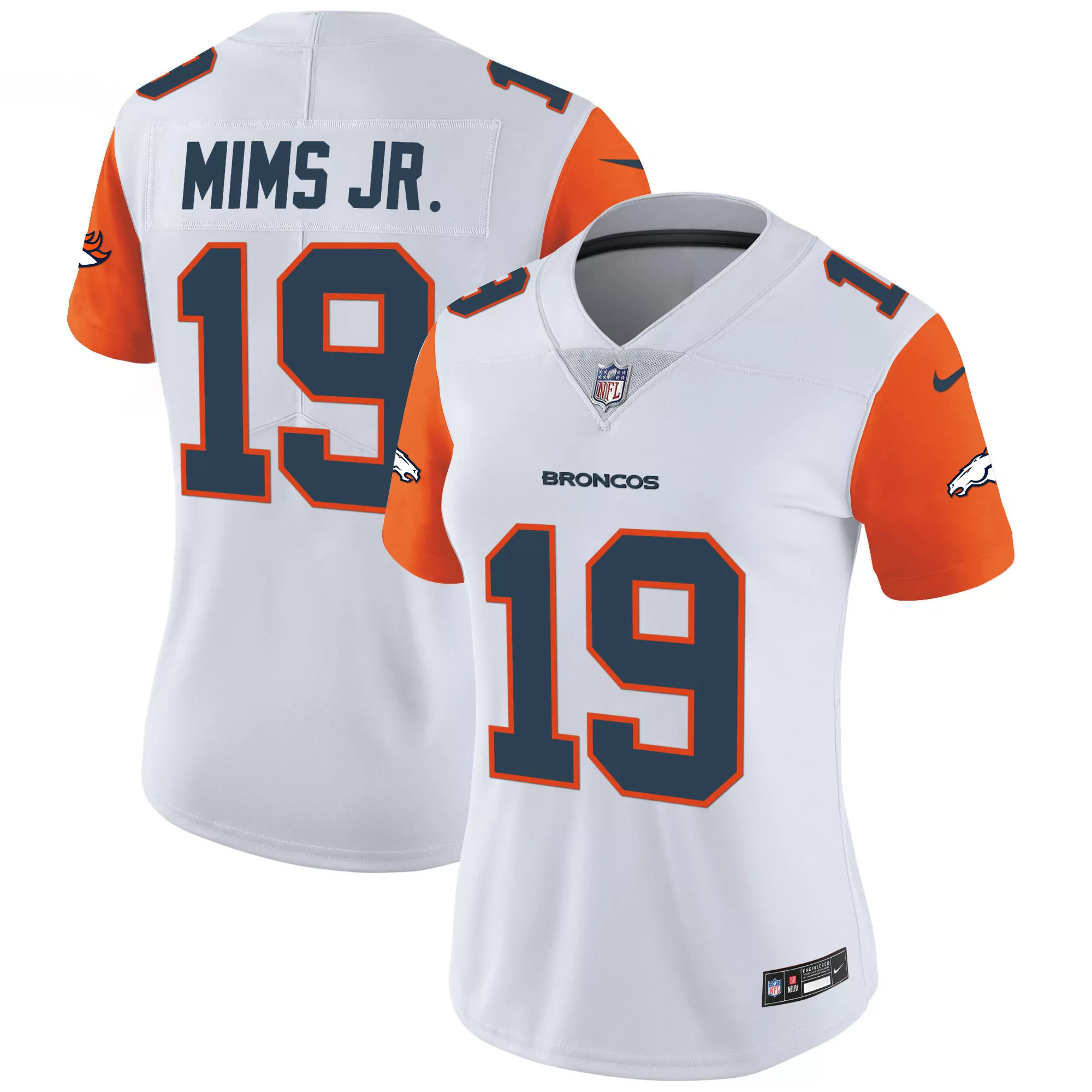 marvin mims jr orange sleeves womens denver broncos vapor limited jersey all stitched