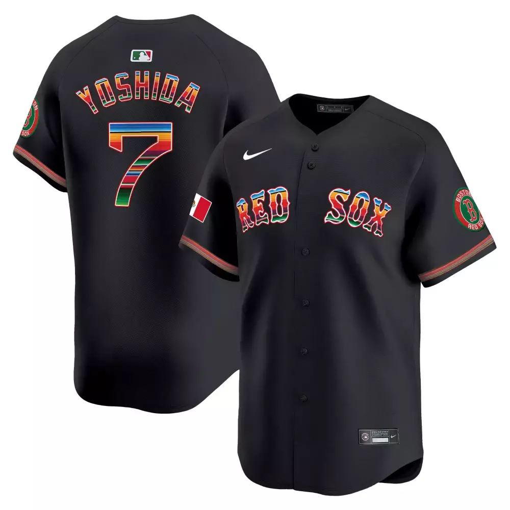 masataka yoshida black mens boston red sox mexico vapor premier limited jersey all stitched