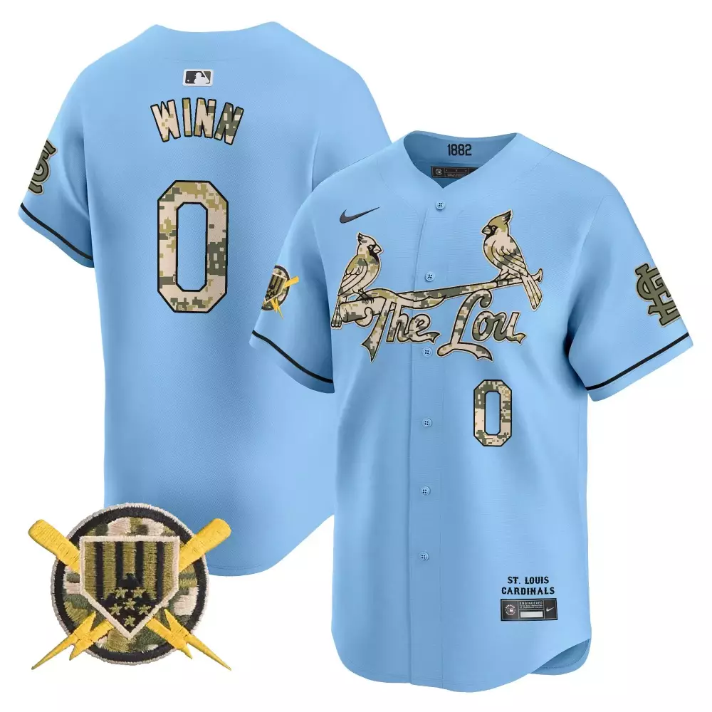 Masyn Winn St. Louis Cardinals Armed Forces Day Vapor Premier Limited Jersey | Light Blue Stitched | Game Day Outfit for Men, Women & Youth