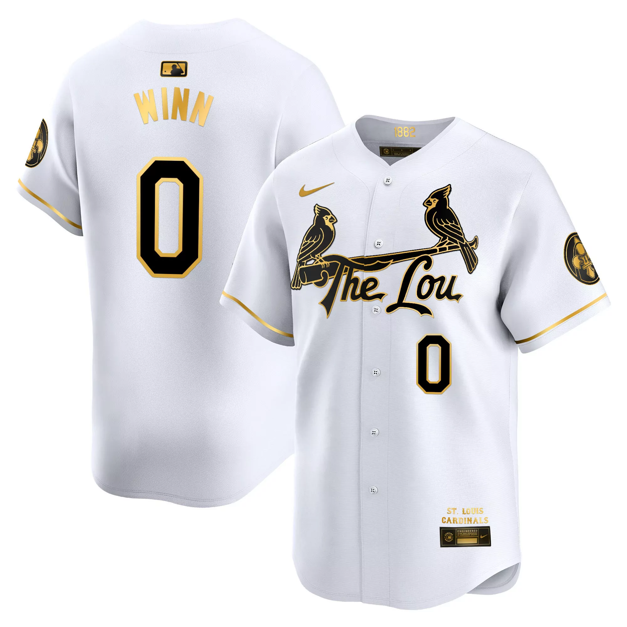 masyn winn white gold mens st louis cardinals 2024 city connect vapor premier limited jersey all stitched