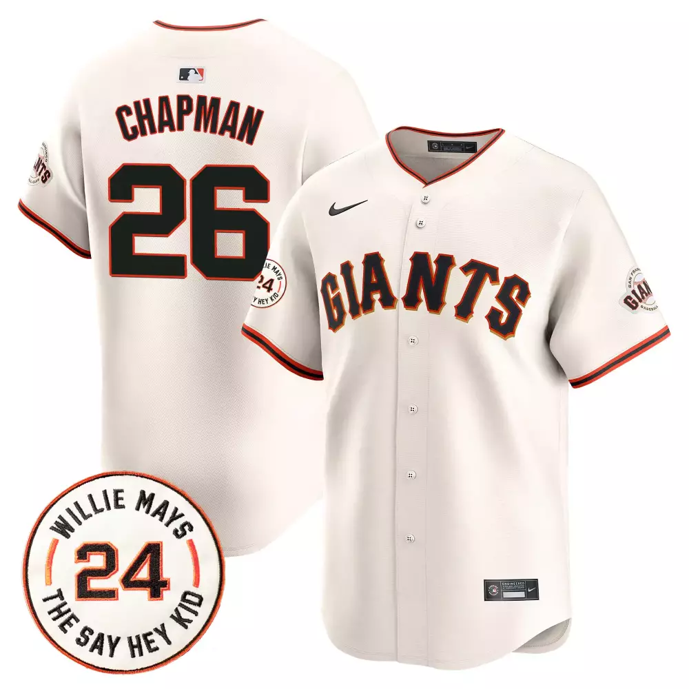 matt chapman cream mens san francisco giants 2024 willie mays patch vapor premier limited jersey v6 all stitched