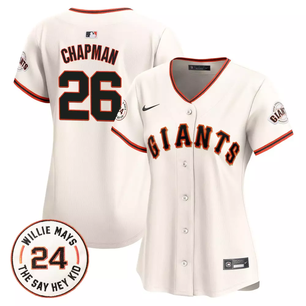 matt chapman cream mens san francisco giants 2024 willie mays patch vapor premier limited jersey v6 all stitched