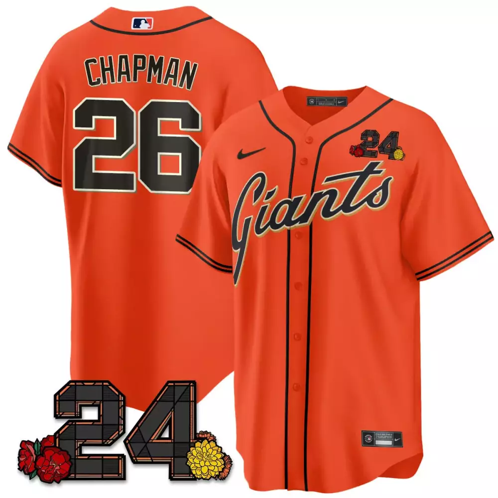 matt chapman orange mens san francisco giants 2024 willie mays patch vapor premier limited jersey v2 all stitched