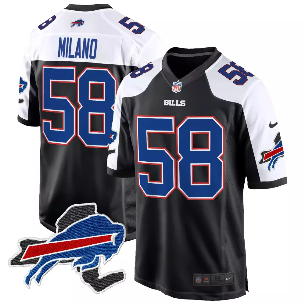 Milano Buffalo Bills Black Women's Throwback Jersey | 1994 Vapor Edition for All