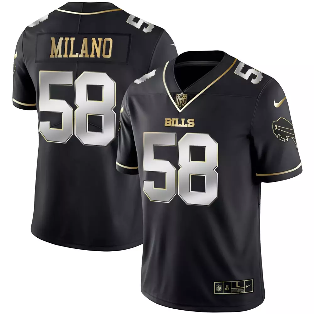 matt milano black limited mens buffalo bills oj simpson patch gold vapor limited jersey all stitched