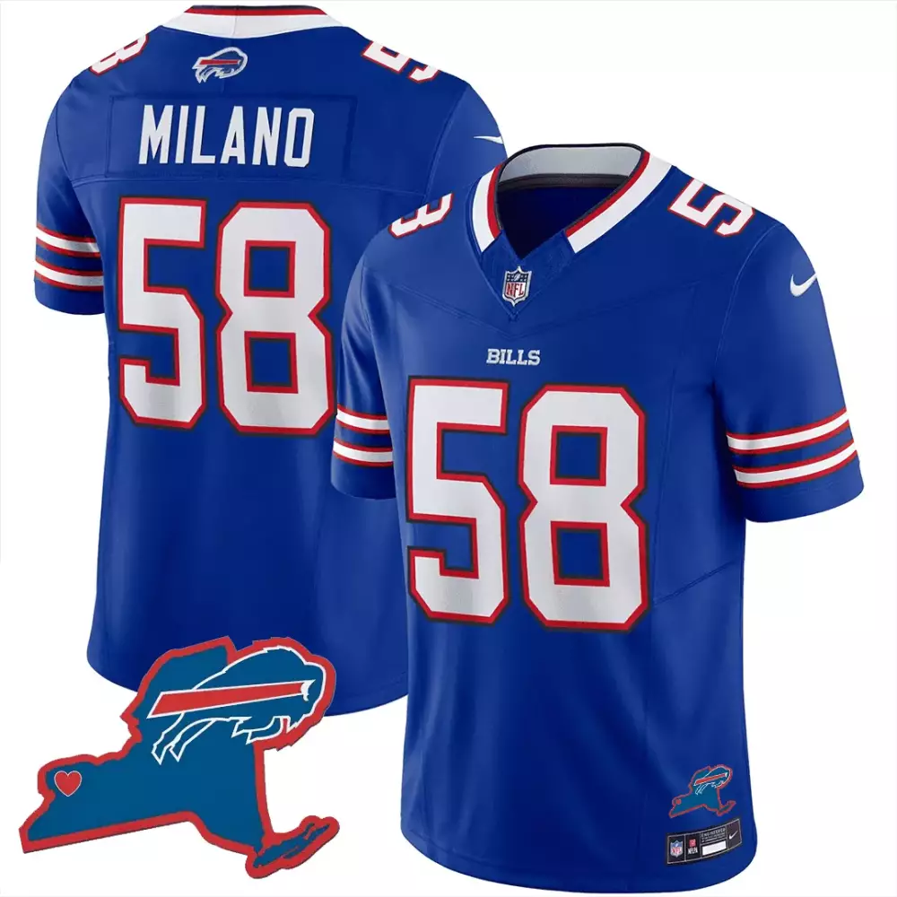 matt milano royal mens buffalo bills new york patch vapor limited jersey v2 all stitched