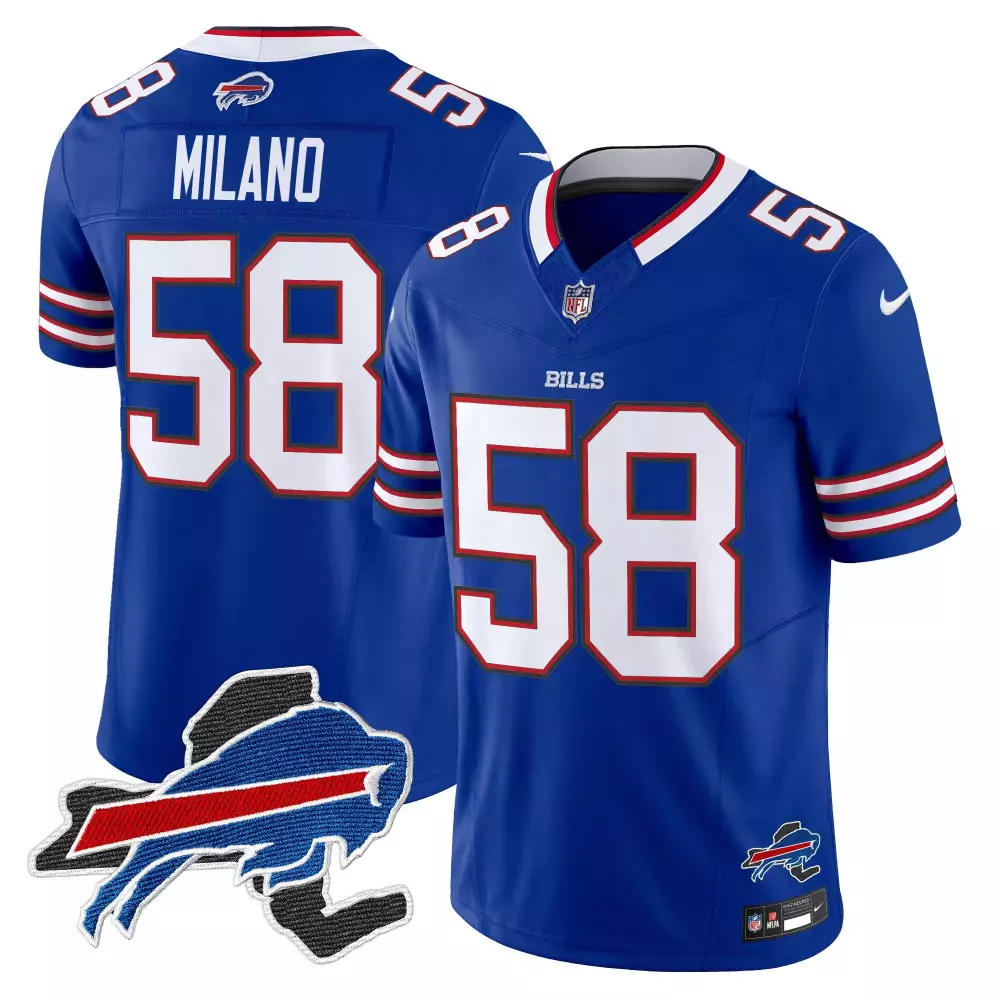 matt milano royal mens buffalo bills new york patch vapor limited jersey v2 all stitched