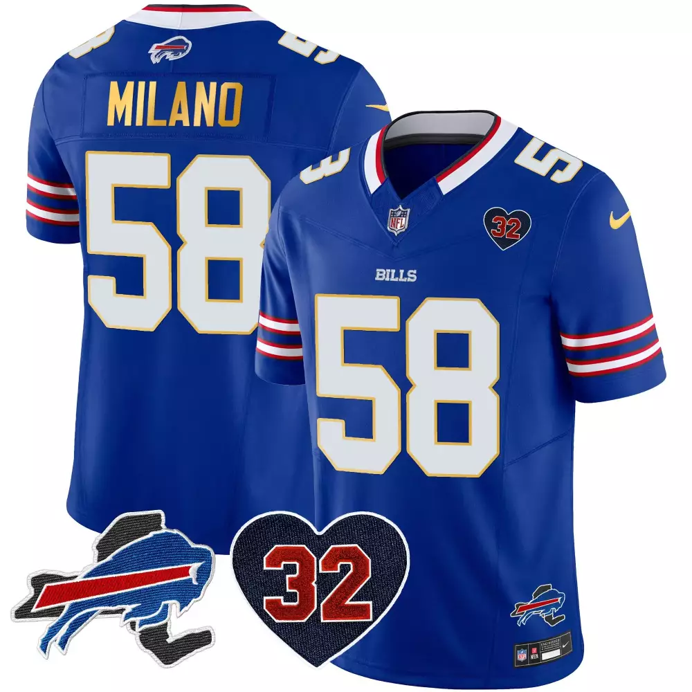 matt milano royal mens buffalo bills new york patch vapor limited jersey v2 all stitched