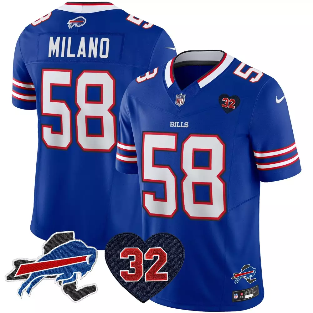 matt milano royal mens buffalo bills new york patch vapor limited jersey v2 all stitched