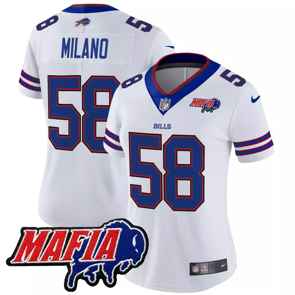 Milano Buffalo Bills 2024 Mafia Patch Jersey | Black Vapor Limited Edition | All Stitched Fan Gear for Men, Women & Youth