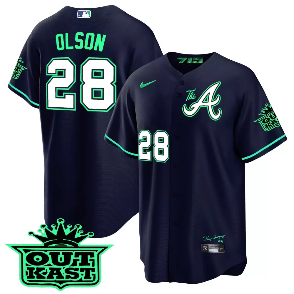 Matt Olson Atlanta Braves Atliens The A Cool Base Jersey Galaxy Version | Stitched Fan Gear for Men, Women & Youth