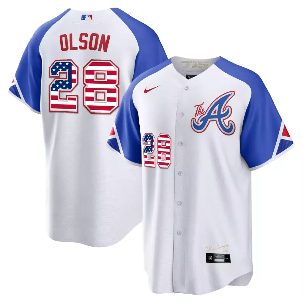Matt Olson Atlanta Braves City Connect Jersey | Gold Flag Cool Base | All Stitched | For Men, Women & Youth