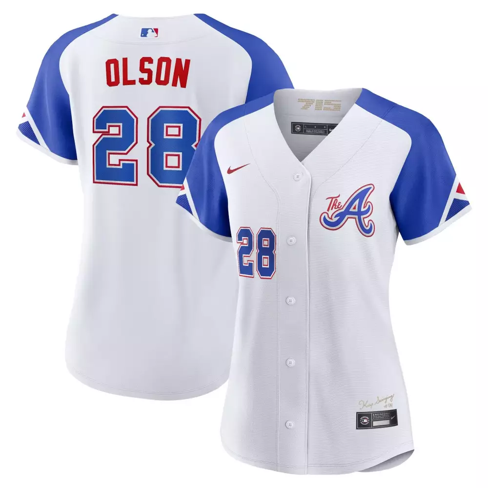 Matt Olson Atlanta Braves City Connect Jersey | Gold Flag Cool Base | All Stitched | For Men, Women & Youth