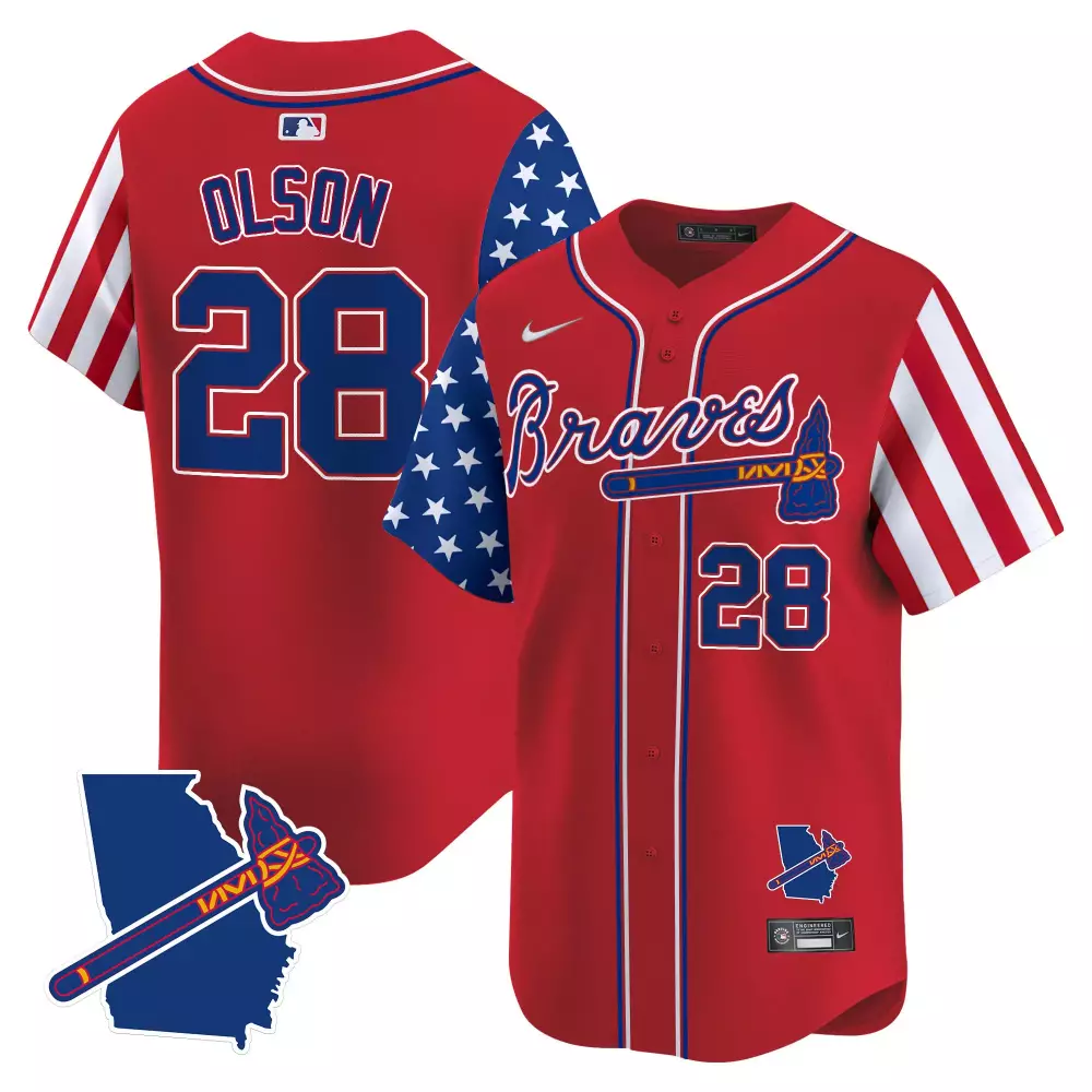 Matt Olson Atlanta Braves 2024 Red Independence Day Vapor Premier Limited Jersey | Stitched Fan Gear | For Men, Women & Youth