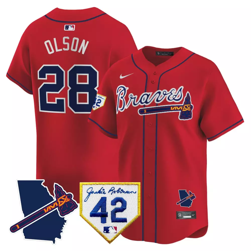 Matt Olson Atlanta Braves 2024 Red Independence Day Vapor Premier Limited Jersey | Stitched Fan Gear | For Men, Women & Youth