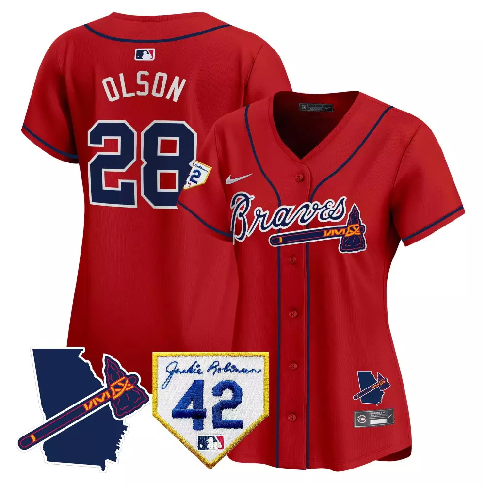 matt olson red unisex atlanta braves dragon ball son goku vapor premier limited jersey printed