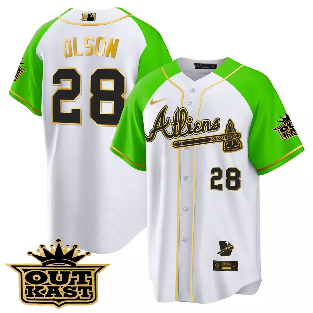 matt olson white bright green mens atlanta braves atliens gold alternate cool base jersey all stitched
