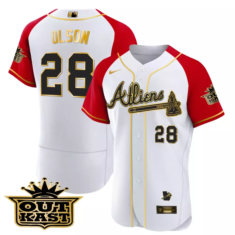 matt olson white navy mens atlanta braves atliens gold alternate cool base jersey all stitched