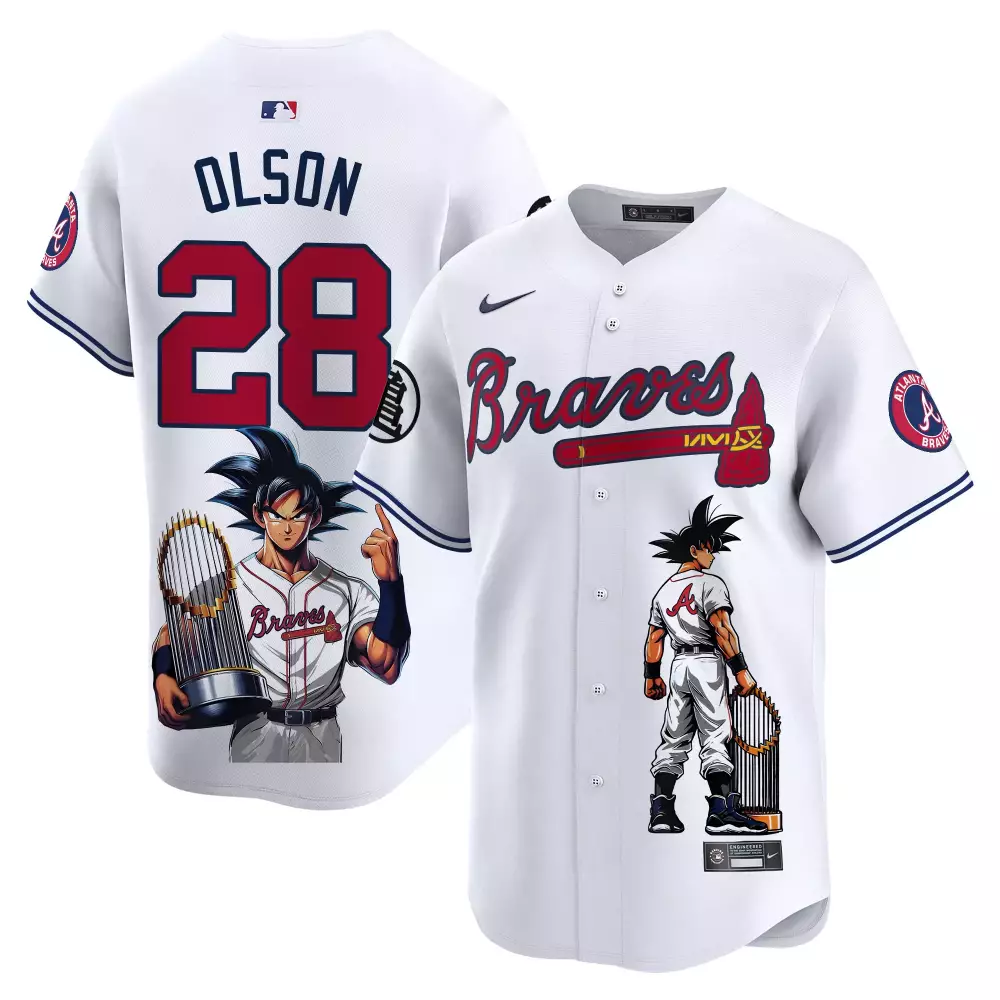 Matt Olson Atlanta Braves City Connect Jersey | Gold Flag Cool Base | All Stitched | For Men, Women & Youth